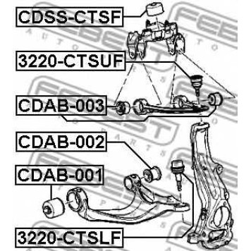 Несущий / направляющий шарнир FEBEST 3220-CTSUF-1