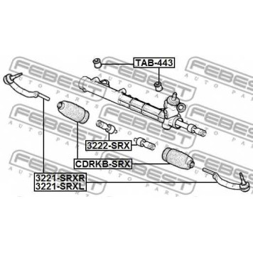 Наконечник поперечной рулевой тяги FEBEST 3221-SRXR-1
