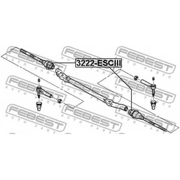 Осевой шарнир рулевой тяги FEBEST 3222-ESCIII-1