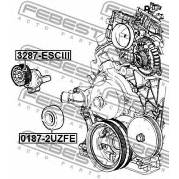 Натяжной ролик поликлинового ременя FEBEST 3287-ESCIII-1