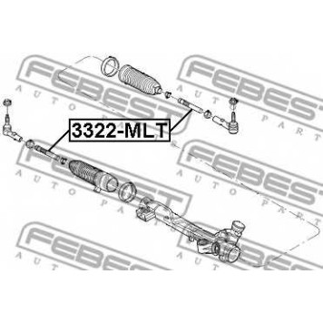 Осевой шарнир рулевой тяги FEBEST 3322-MLT-1
