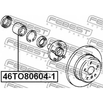 Подшипник ступицы колеса FEBEST 46TO80604-1-1