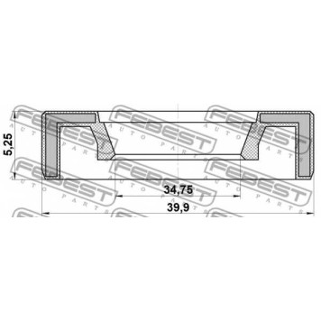 Сальник ступицы колеса FEBEST 95AAY-35400511X-1