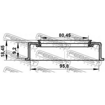 Сальник ступицы колеса FEBEST 95ADS-81960918X-1