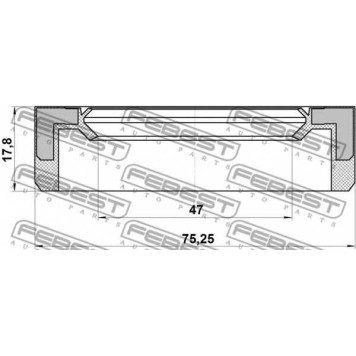 Сальник ступицы колеса FEBEST 95BAY-49750818X-1