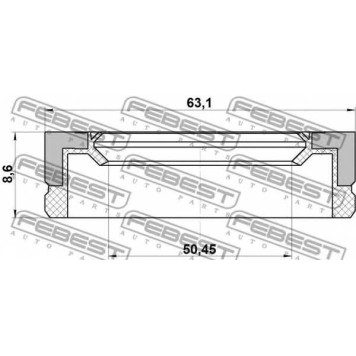 Сальник ступицы колеса FEBEST 95BFY-52630909X-1