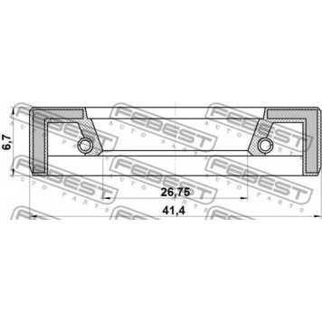 Ремкомплект, рулевой механизм FEBEST 95FAY-28410707X-1
