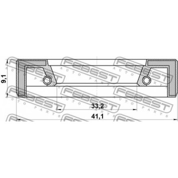 Сальник ступицы колеса FEBEST 95FAY-35410609X-1