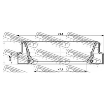 Уплотнительное кольцо приводного вала FEBEST 95FDY-49700909C-1