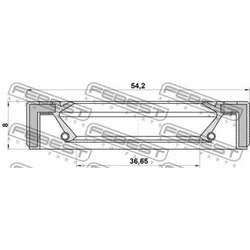 Уплотнительное кольцо приводного вала FEBEST 95GAY-38540808X-1