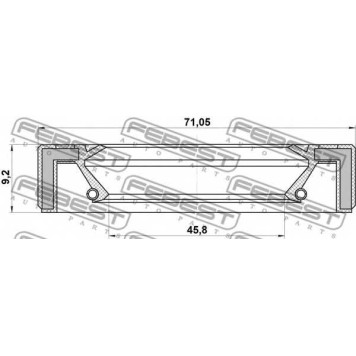 Сальник ступицы колеса FEBEST 95GAY-47710909X-1