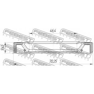 Уплотнительное кольцо приводного вала FEBEST 95GAY-48701010X-1