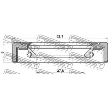 Сальник ступицы колеса FEBEST 95GCY-39520808X-1