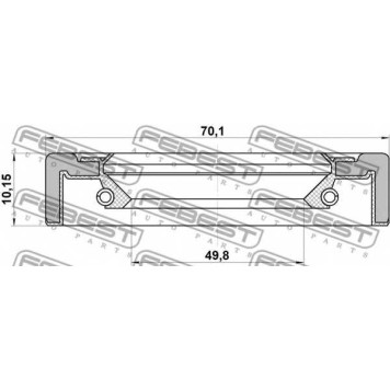 Сальник ступицы колеса FEBEST 95GCY-51701010X-1