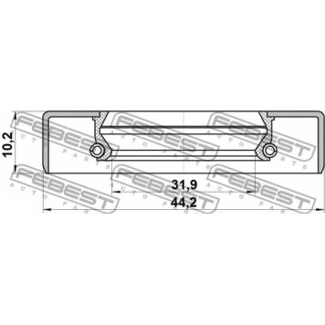 Уплотнительное кольцо приводного вала FEBEST 95GDS-34441010X-1