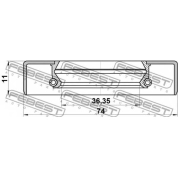 Уплотнительное кольцо приводного вала FEBEST 95GDS-39741111R-1