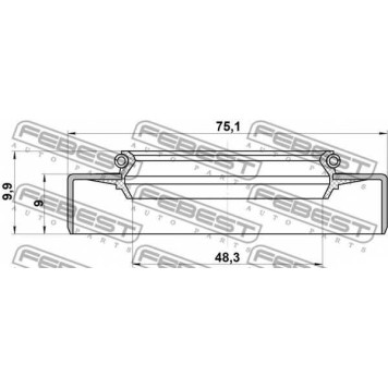 Сальник ступицы колеса FEBEST 95GDS-50750910X-1