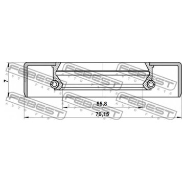 Уплотнительное кольцо приводного вала FEBEST 95GDS-57700707X-1