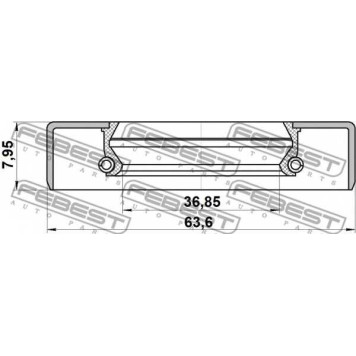 Сальник ступицы колеса FEBEST 95GDY-38630808X-1