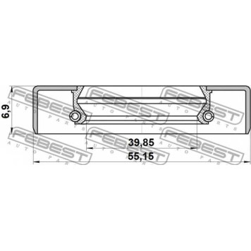 Сальник ступицы колеса FEBEST 95GDY-41550707X-1