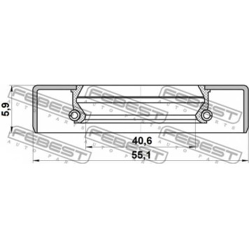 Сальник ступицы колеса FEBEST 95GDY-42550606X-1