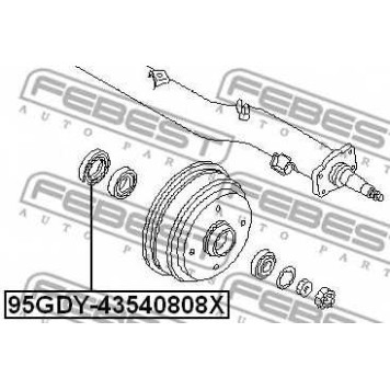 Сальник ступицы колеса FEBEST 95GDY-43540808X-1
