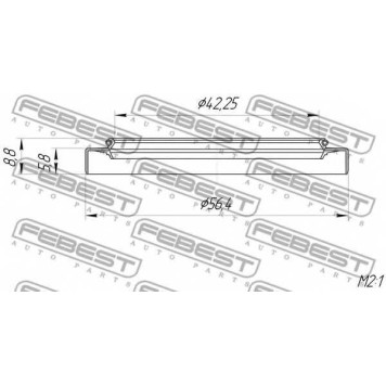 Уплотнительное кольцо приводного вала FEBEST 95GDY-44560609X-1