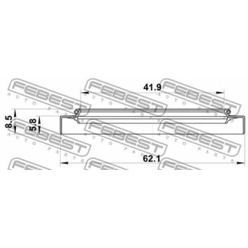 Уплотнительное кольцо приводного вала FEBEST 95GDY-44560709X-1