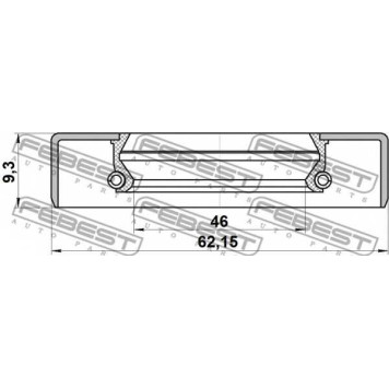 Сальник ступицы колеса FEBEST 95GDY-48620909X-1