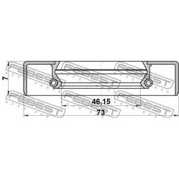 Сальник ступицы колеса FEBEST 95GDY-48730707X-1