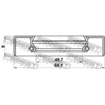 Сальник ступицы колеса FEBEST 95GDY-51650909X-1