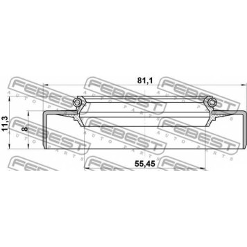 Сальник ступицы колеса FEBEST 95GDY-57810811X-1
