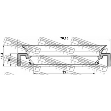 Уплотнительное кольцо приводного вала FEBEST 95HAY-35760813L-1