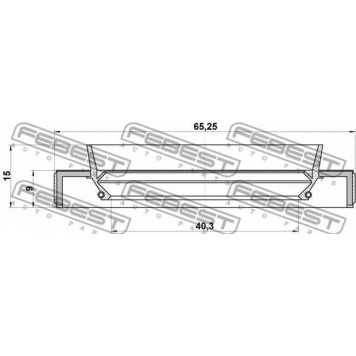 Уплотнительное кольцо приводного вала FEBEST 95HBY-42650915C-1
