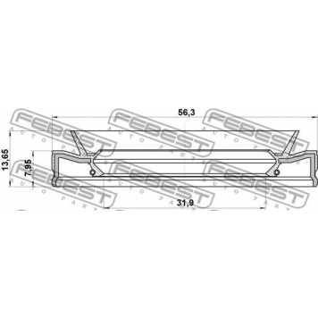 Уплотнительное кольцо приводного вала FEBEST 95HEY-33560814C-1