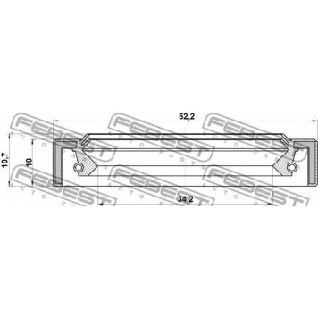 Уплотнительное кольцо приводного вала FEBEST 95IAY-36521011X-1