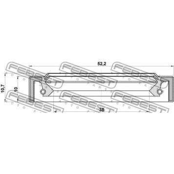 Уплотнительное кольцо приводного вала FEBEST 95IAY-40521011X-1