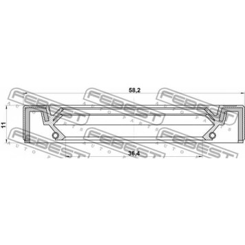 Уплотнительное кольцо приводного вала FEBEST 95IBS-38581111L-1