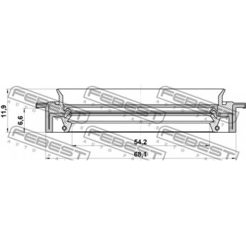 Сальник ступицы колеса FEBEST 95JDS-56680712X-1