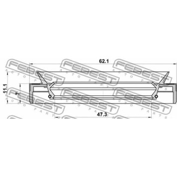 Сальник ступицы колеса FEBEST 95MES-49620711X