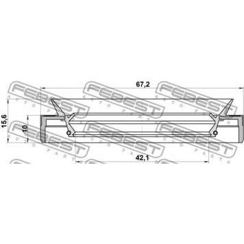 Уплотнительное кольцо приводного вала FEBEST 95MEY-44671016C-1