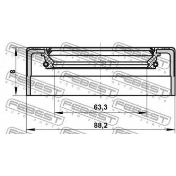 Уплотнительное кольцо приводного вала FEBEST 95NES-65880808C-1