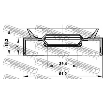 Уплотнительное кольцо приводного вала FEBEST 95PAS-41610913R-1