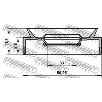 Уплотнительное кольцо приводного вала FEBEST 95PAY-35500912X-1