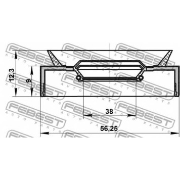 Уплотнительное кольцо приводного вала FEBEST 95PAY-40560912C-1