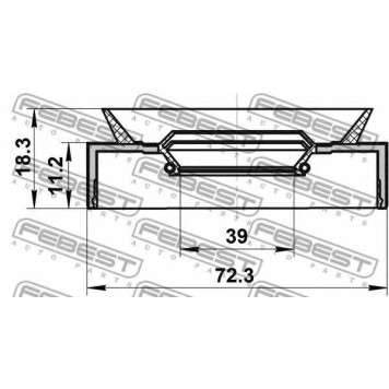 Уплотнительное кольцо приводного вала FEBEST 95PAY-40721118X-1