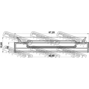 Уплотнительное кольцо приводного вала FEBEST 95PES-44671016C-1