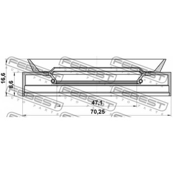 Сальник ступицы колеса FEBEST 95TBS-49700917X-1