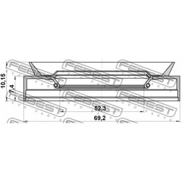 Сальник ступицы колеса FEBEST 95TBS-54690710X-1