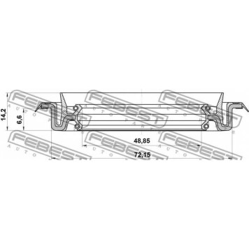 Уплотнительное кольцо приводного вала FEBEST 95TCS-50720714X-1